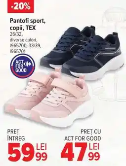 Carrefour Pantofi sport copii TEX Ofertă