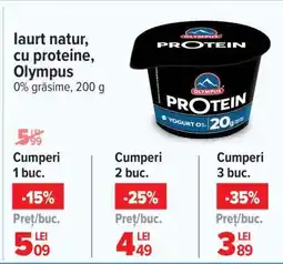 Carrefour Iaurt natur cu proteine Olympus Ofertă