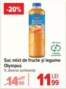 Carrefour Suc mixt de fructe și legume Olympus Ofertă