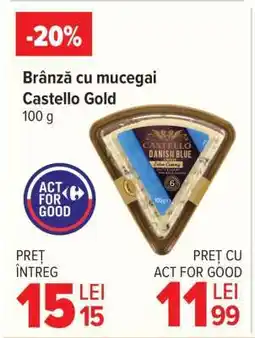 Carrefour Brânză cu mucegai Castello Gold Ofertă