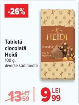Carrefour Tableta ciocolată Heidi Ofertă