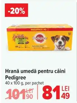Carrefour Hrană umedă pentru câini Pedigree Ofertă