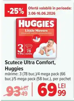 Carrefour Scutece Ultra Comfort, Huggies Ofertă