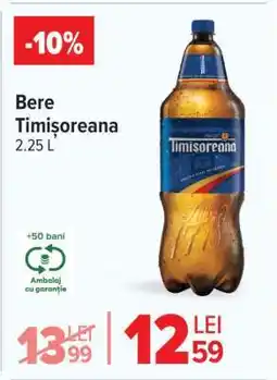 Carrefour Bere Timișoreana 2.25 L Ofertă