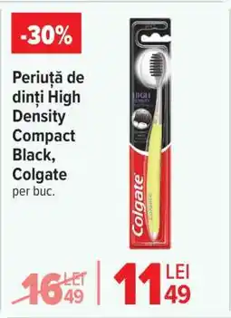 Carrefour Periuță de dinți High Density Compact Black, Colgate Ofertă