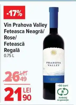 Carrefour Vin Prahova Valley Feteasca Neagră/Rose/Fetească Regală Ofertă