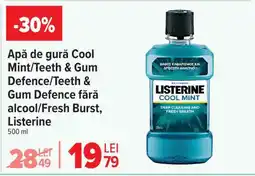 Carrefour Apă de gură Cool Mint/Teeth & Gum Defence/Fresh Burst, Listerine Ofertă