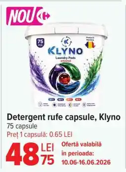 Carrefour Detergent rufe capsule, Klyno Ofertă