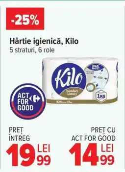 Carrefour HÂRTIE IGIENICĂ KILO Ofertă