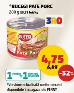Penny BUCEGI Pate porc Ofertă