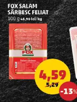 Penny FOX Salam sărbesc feliat Ofertă