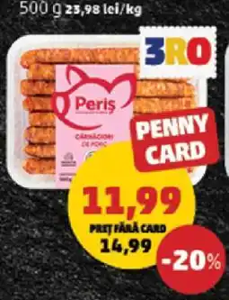 Penny Periș Cârnați de porc Ofertă