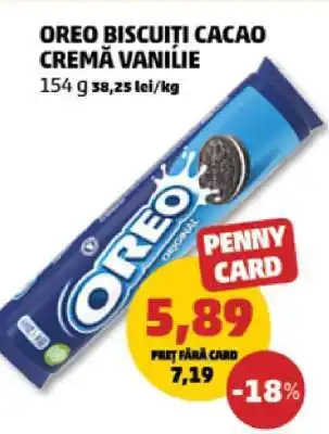 Penny OREO BISCUITI CACAO CREMĂ VANILIE Ofertă