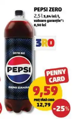 Penny Pepsi Zero Ofertă