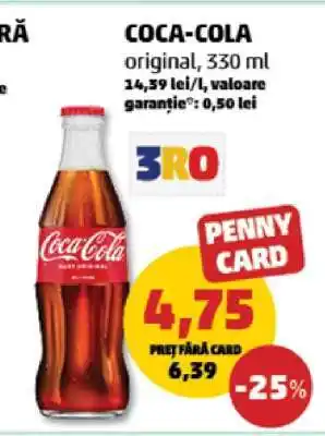 Penny COCA-COLA original, 330 ml Ofertă