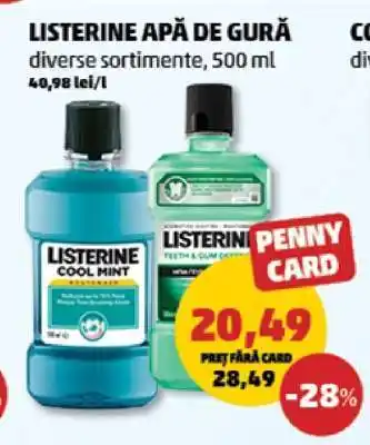Penny LISTERINE Apă de gură Ofertă