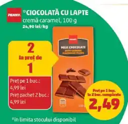 Penny Ciocolată cu lapte cremă caramel, 100 g Ofertă