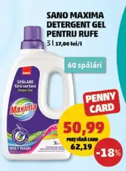 Penny SANO MAXIMA DETERGENT GEL PENTRU RUFE Ofertă