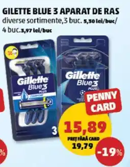 Penny Gilette Blue 3 Aparat de Ras Ofertă