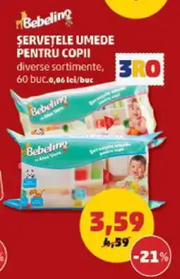 Penny Șervețele umede pentru copii Bebelino Ofertă