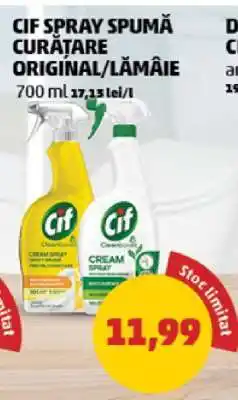 Penny CIF Spray Spumă Curățare Original/Lămâie Ofertă