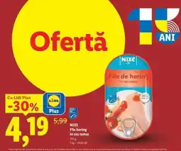Lidl NIXE File hering în sos tomat Ofertă