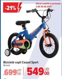 Carrefour Bicicletă copii Carpat Sport Ofertă