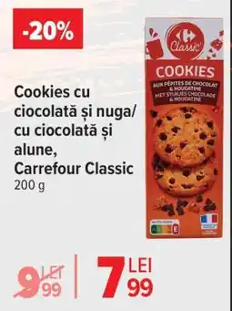 Carrefour Cookies cu ciocolată și nuga/cu ciocolată și alune, Carrefour Classic Ofertă