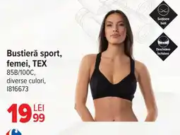 Carrefour Bustieră sport, femei TEX Ofertă