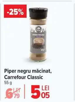 Carrefour Piper negru măcinat Carrefour Classic Ofertă