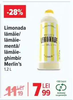 Carrefour Limonada lămâie/ lămâie-mentă/ lămâie-ghimbir Merlin’s Ofertă