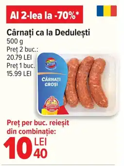 Carrefour Cârnaţi ca la Deduleşti Ofertă