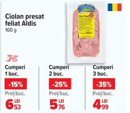 Carrefour Ciolan presat feliat Aldis Ofertă
