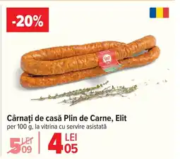 Carrefour Cârnaţi de casă Plin de Carne, Elit Ofertă