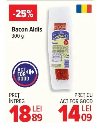 Carrefour Bacon Aldis Ofertă