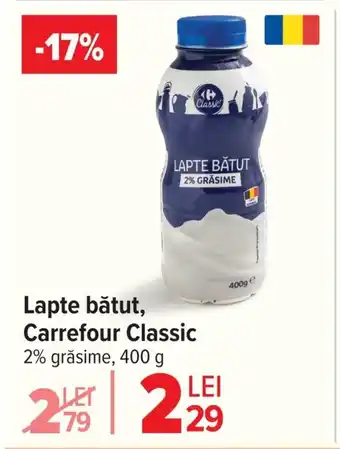 Carrefour Lapte bătut, Carrefour Classic Ofertă