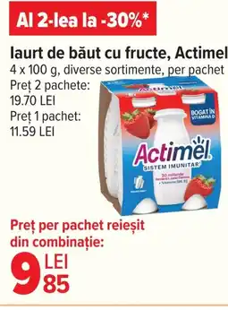 Carrefour laurt de băut cu fructe, Actimel Ofertă