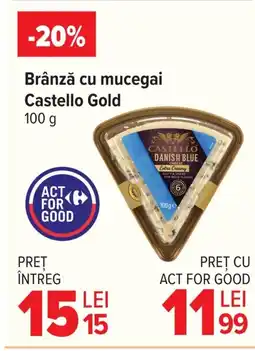 Carrefour Brânză cu mucegai Castello Gold Ofertă