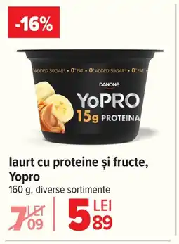 Carrefour laurt cu proteine şi fructe, Yopro Ofertă