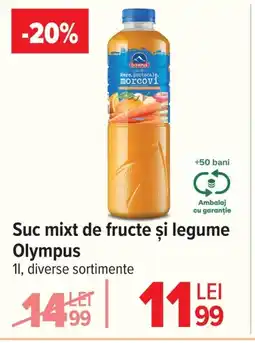 Carrefour Suc mixt de fructe şi legume Olympus Ofertă
