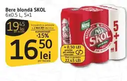 Supeco Bere blondǎ SKOL Ofertă