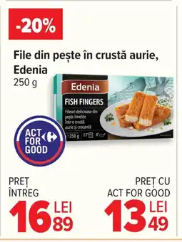 Carrefour File din peşte în crustă aurie, Edenia Ofertă