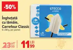 Carrefour Înghețată cu lămâie, Carrefour Classic Ofertă
