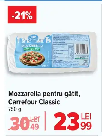 Carrefour Mozzarella pentru gătit, Carrefour Classic Ofertă