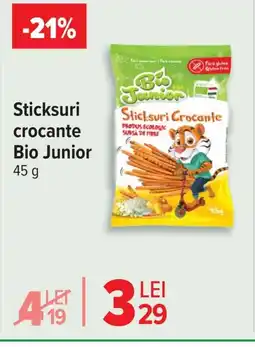 Carrefour Sticksuri crocante Bio Junior Ofertă