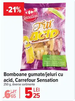 Carrefour Bomboane gumate/jeluri cu acid, Carrefour Sensation Ofertă