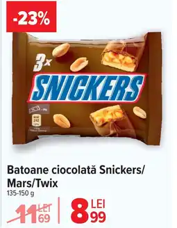Carrefour Batoane ciocolată Snickers/ Mars/Twix Ofertă