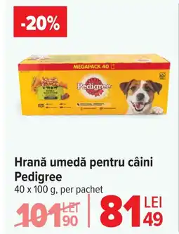Carrefour Hrană umedă pentru câini Pedigree Ofertă