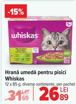 Carrefour Hrană umedă pentru pisici Whiskas Ofertă