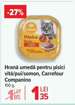 Carrefour Hrană umedă pentru pisici vită/pui/somon, Carrefour Companino Ofertă
